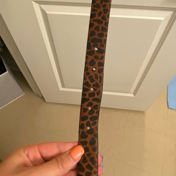 Leather Animal Print Belt - Picture 3 of 6